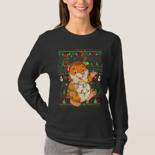 Ugly Xmas Sweater Style Lighting Hamster Christmas
