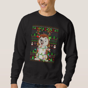 Ugly Xmas Sweater Style Lighting Hedgehog Christma