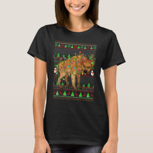 Ugly Xmas Sweater Style Lighting Hyena Christmas