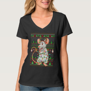 Ugly Xmas Sweater Style Lighting Rat Christmas