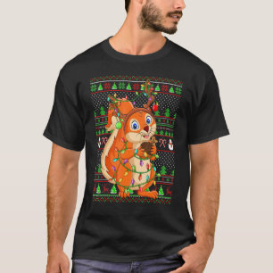 Ugly Xmas Sweater Style Lighting Squirrel Christma