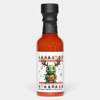 Ugly Xmas Sweater Style Lighting Turtle Christmas  Hot Sauces