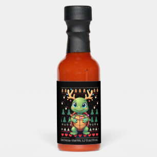 Ugly Xmas Sweater Style Lighting Turtle Christmas Hot Sauces