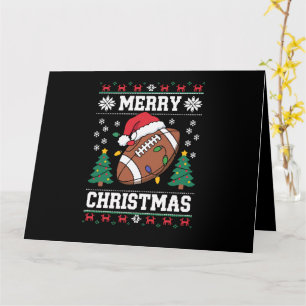 Ugly Xmas Sweater Style Santa American Football Card