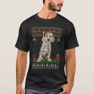Ugly Xmas Sweater Style Santa English Setter Dog C
