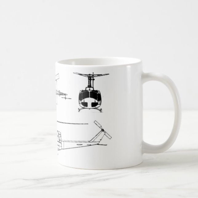 UH1 Huey Blueprint (Iriquois) Coffee Mug (Right)
