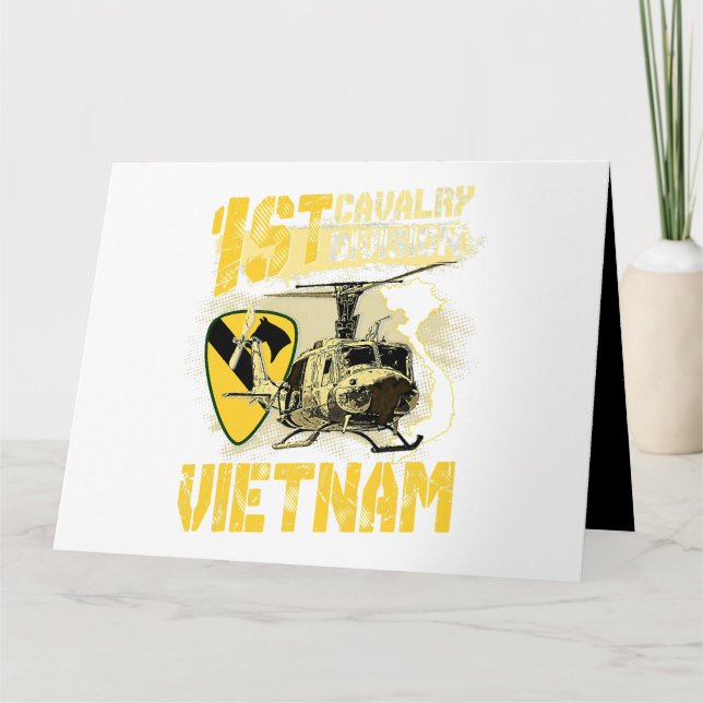 Uh1 Huey Helicopter 1st Cavalry Division Vietnam V Card (Front)