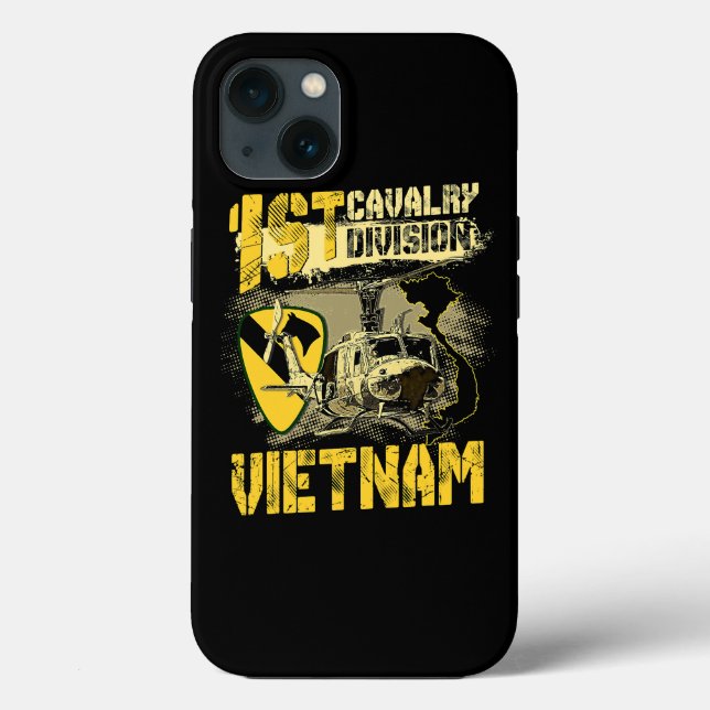 Uh1 Huey Helicopter 1st Cavalry Division Vietnam V Case-Mate iPhone Case (Back)