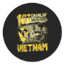 Uh1 Huey Helicopter 1st Cavalry Division Vietnam V Classic Round Sticker