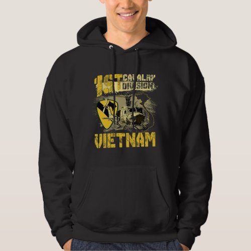 Uh1 Huey Helicopter 1st Cavalry Division Vietnam V Hoodie