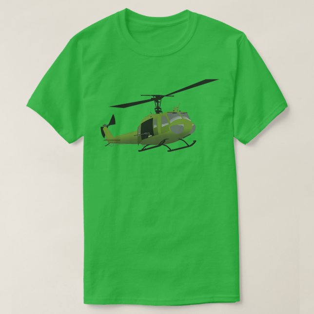 UH1 Huey Helicopter Pilot  T-Shirt (Design Front)