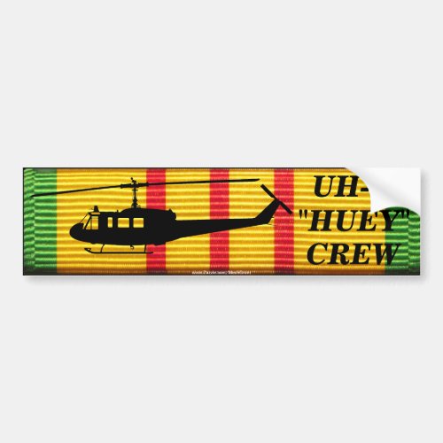UH_1 Huey Crew _ VSM Ribbon Bumper Sticker