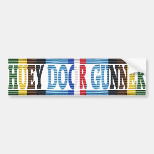 UH-1 Huey Door Gunner AFEM Ribbon Bumper Sticker