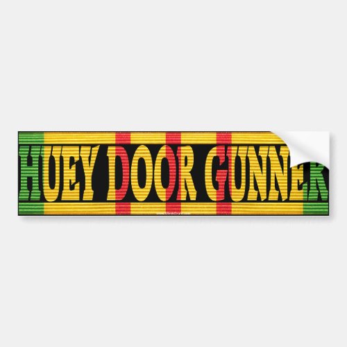UH_1 Huey Door Gunner VSM Bumper Sticker