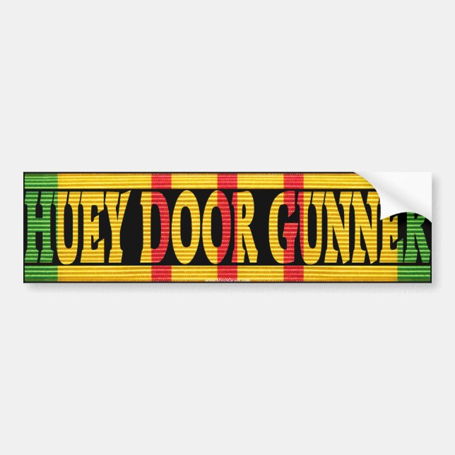 UH-1 Huey Door Gunner VSM Bumper Sticker (Front)