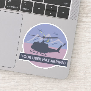 UH-1 Huey Helicopter Sticker