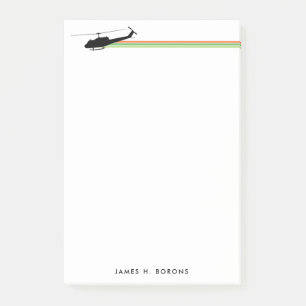 UH-1 Huey Helicopter Striped Customize Notepad
