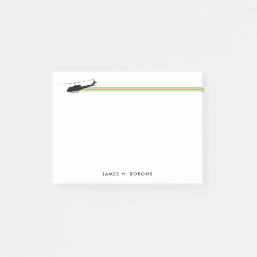 UH_1 Huey Helicopter Striped Customize Notepad