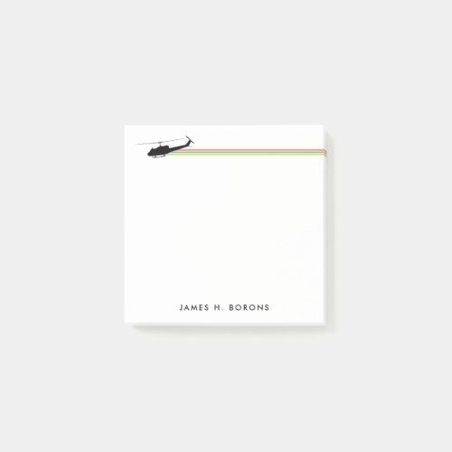 UH_1 Huey Helicopter Striped Customize Notepad