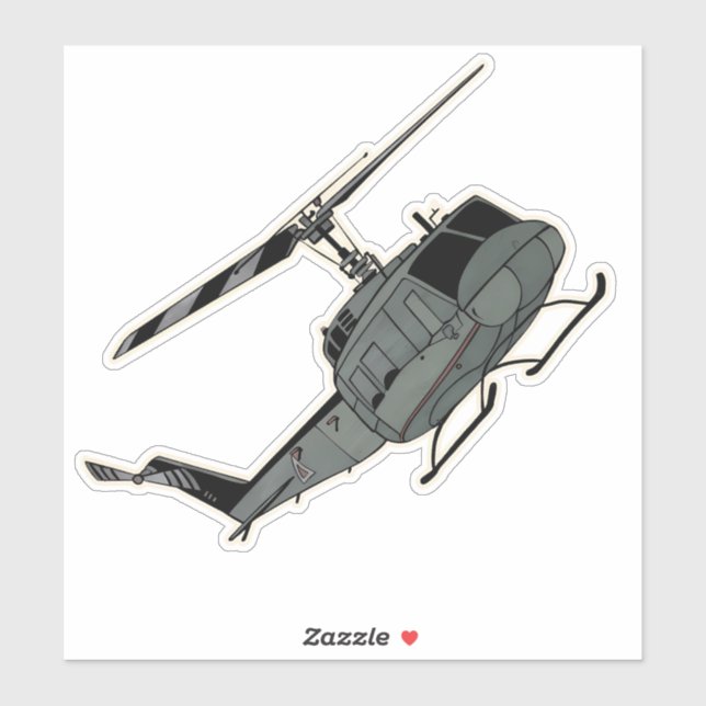 UH-1, Huey, Military Helicopter Sticker (Sheet)