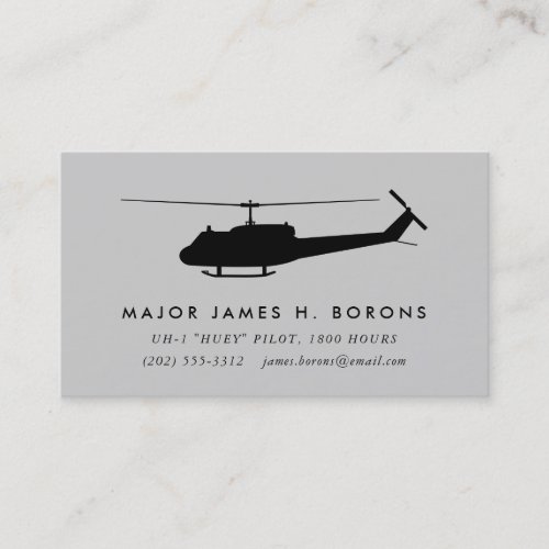 UH_1 Huey Pilot Business Card with pattern