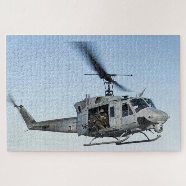 UH-1N Huey Helicopter Marine Medium Tiltrotor Jigsaw Puzzle (Horizontal)