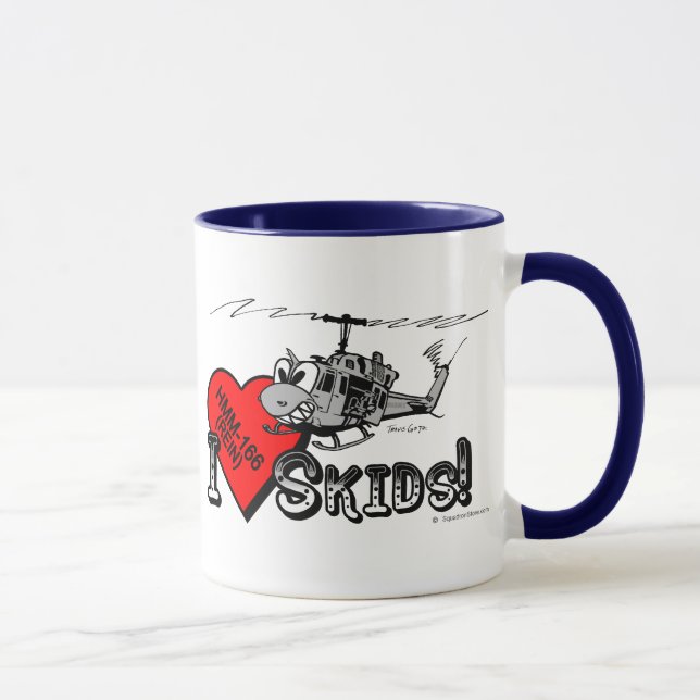UH-1N I Love Skids ringer mug (Right)