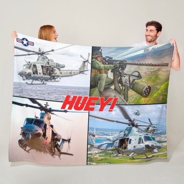 UH-1Y VENOM "HUEY" FLEECE BLANKET (In Situ)