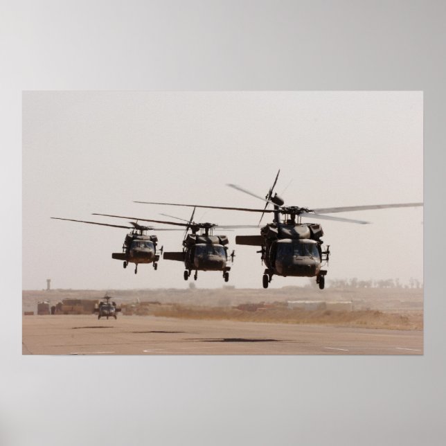 UH-60 Black Hawk Helicopters Poster (Front)