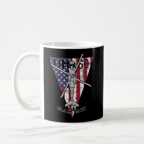 Uh_60 Black Hawk Military Helicopter Patriotic Vin Coffee Mug