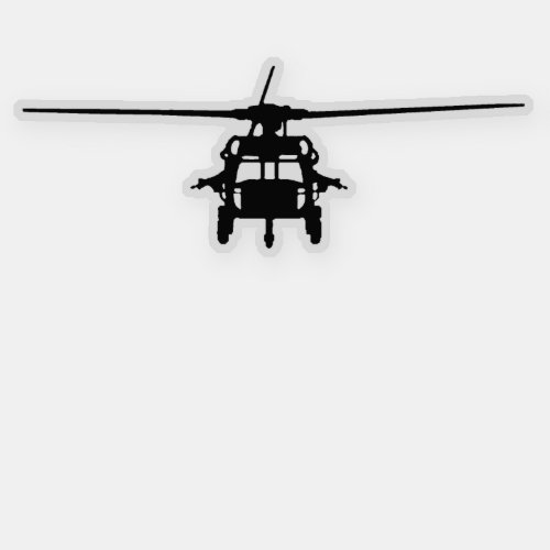 UH_60 Blackhawk Frontal View Sticker 