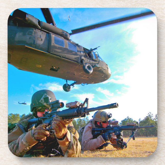 UH-60M BLACK HAWK BEVERAGE COASTER (Front)