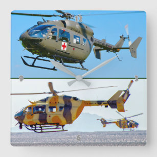 UH-72A LAKOTA SQUARE WALL CLOCK