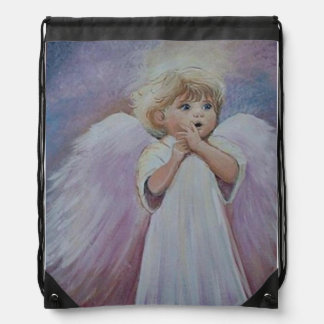 UH OH ANGEL DRAW STRING BAG