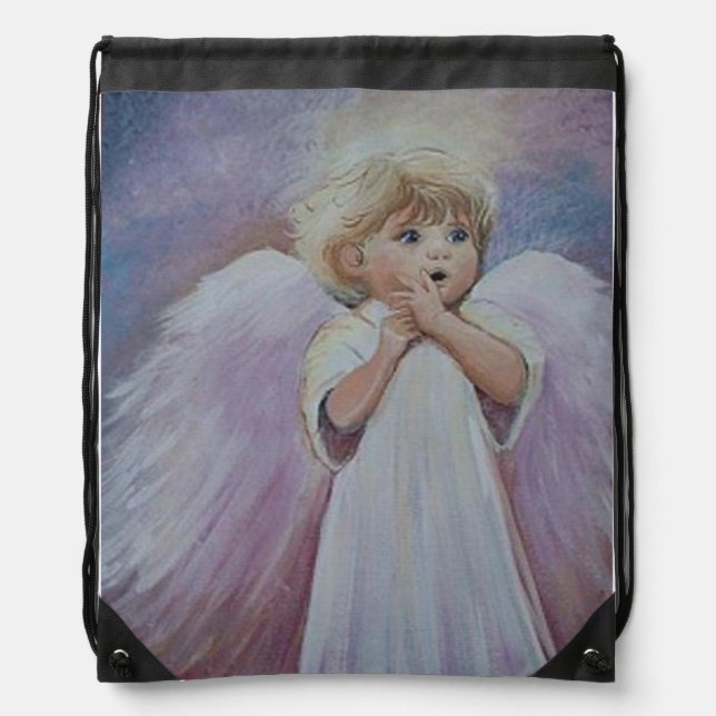 UH OH ANGEL DRAW STRING BAG (Front)