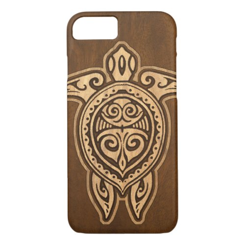 Uhane Honu Faux Wood Hawaiian Turtle iPhone 87 Case