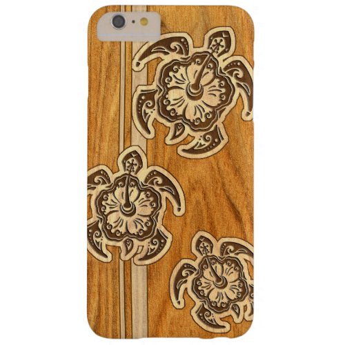 Uhane Honu Faux Wood Hawaiian Turtle Barely There iPhone 6 Plus Case