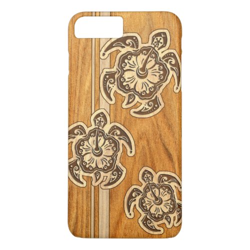 Uhane Honu Faux Wood Hawaiian Turtle iPhone 8 Plus7 Plus Case