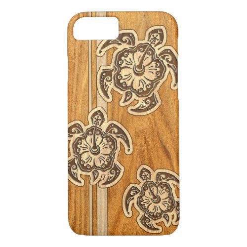 Uhane Honu Faux Wood Hawaiian Turtle iPhone 87 Case