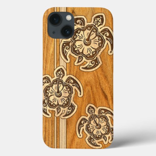 Uhane Honu Faux Wood Hawaiian Turtle iPad Air Case