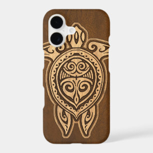 Uhane Honu Faux Wood Hawaiian Turtle iPhone 17 Case