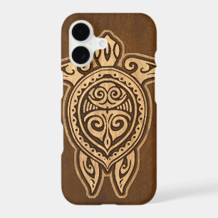 Uhane Honu Faux Wood Hawaiian Turtle iPhone 17 Case