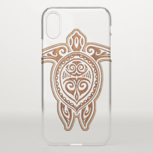 Uhane Honu Faux Wood Hawaiian Turtles iPhone X Case