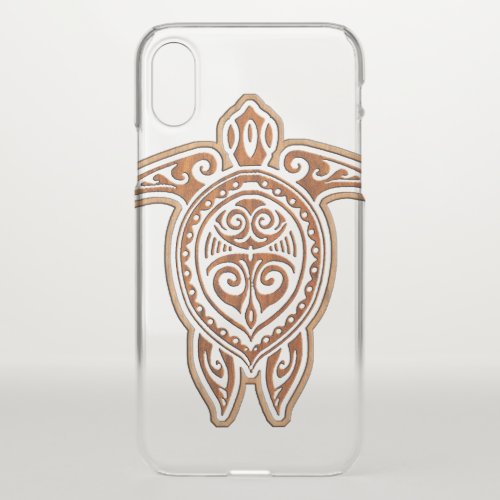 Uhane Honu Faux Wood Hawaiian Turtles iPhone X Case