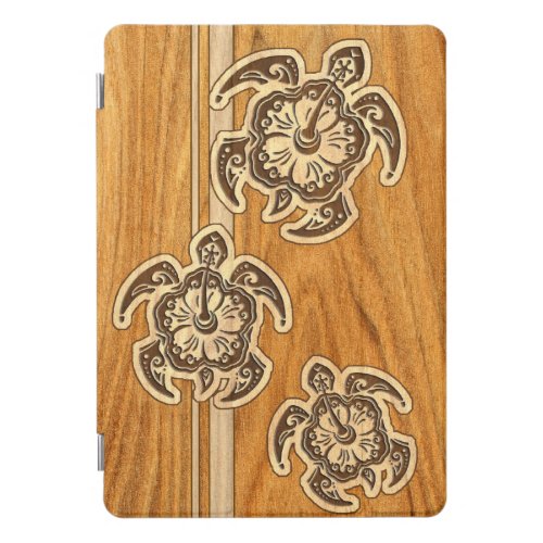 Uhane Honu FauxWood Hawaiian Turtle iPadSmartCover iPad Pro Cover