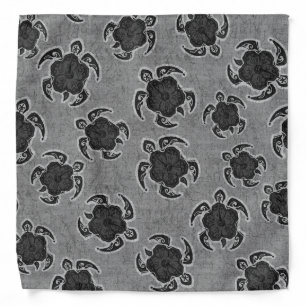 Uhane Honu Hibiscus Batik Hawaiian Turtle Bandana
