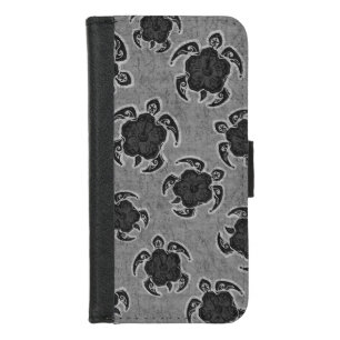 Uhane Honu Hibiscus Batik Hawaiian Turtle iPhone 8/7 Wallet Case