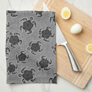 Uhane Honu Hibiscus Batik Hawaiian Turtle Kitchen Towel