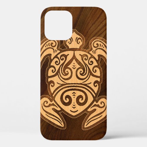 Uhane ui Honu Faux Wood Hawaiian Turtle Case_Mate iPhone 12 Pro Case