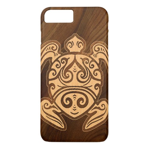 Uhane ui Honu Faux Wood Hawaiian Turtle iPhone 8 Plus7 Plus Case